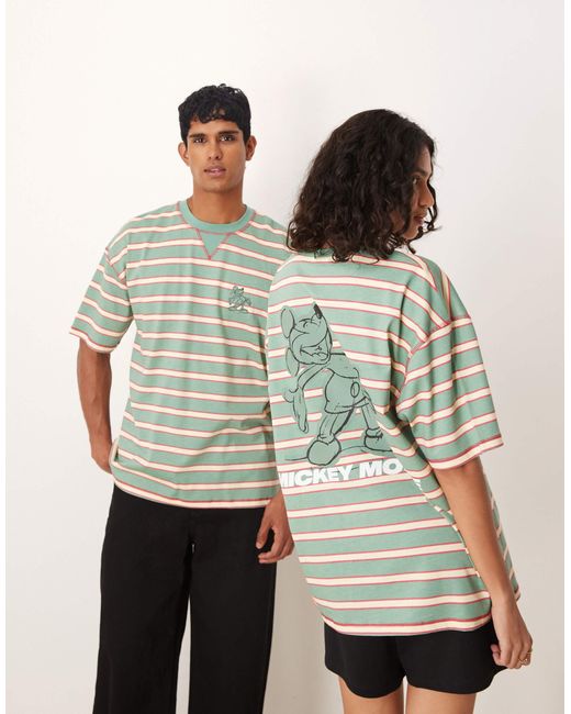 ASOS Green Disney Unisex Oversized T-shirt With Mickey Mouse Print