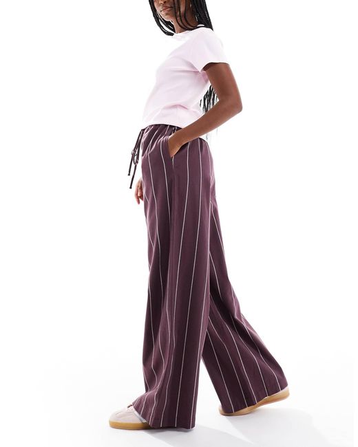 ASOS Purple Wide Leg Trousers