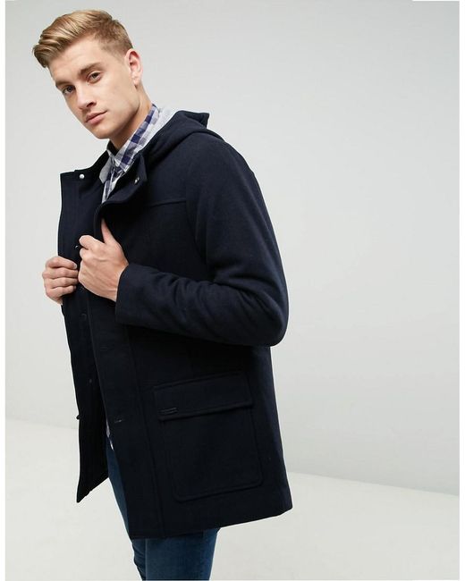 Esprit Wool Duffle Coat in Navy (Blue) for Men | Lyst Canada