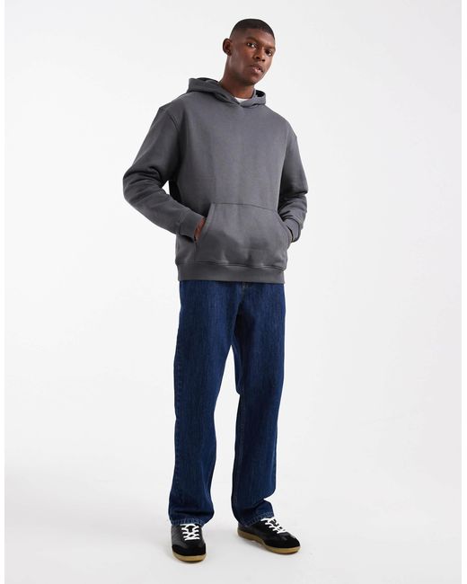 ASOS – essentials – kapuzenpullover in Blue für Herren