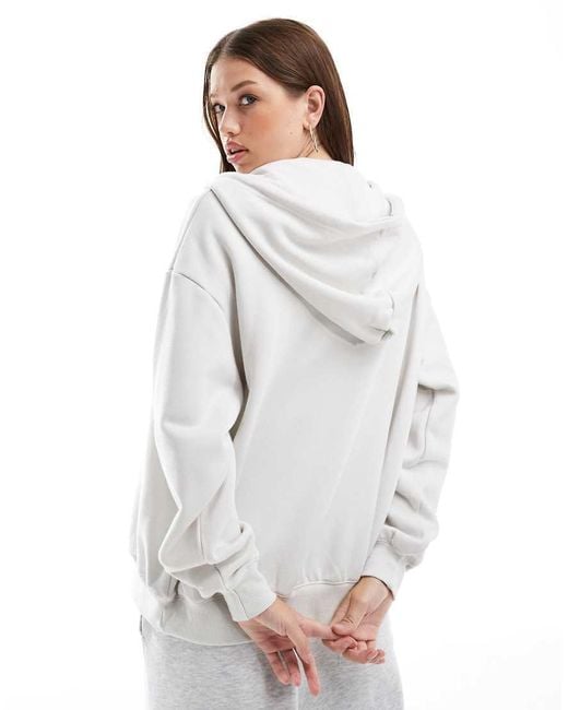 Cotton On White Cotton On Classic Zip Through Hoodie