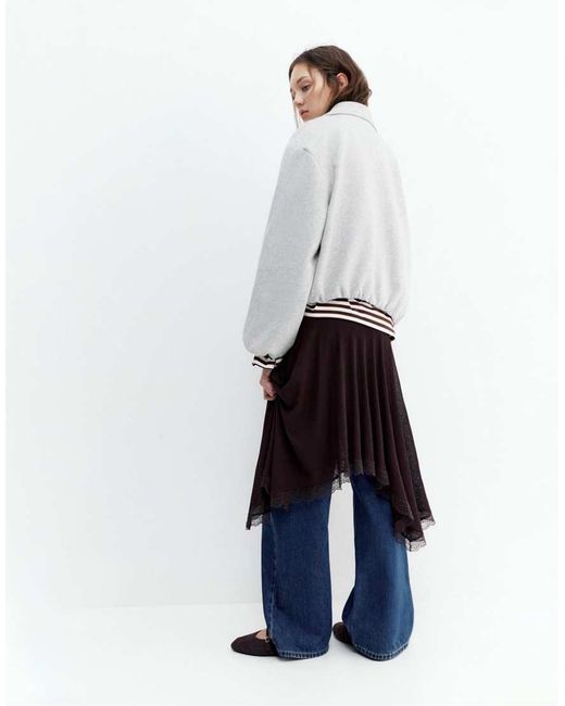 Pull&Bear Gray Soft Balloon Jacket