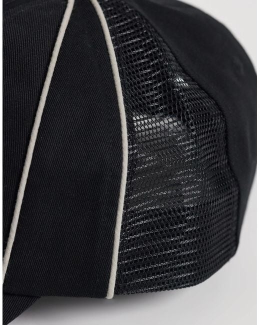 Xlarge Black Head Hybrid Six Panel Baseball Cap for men