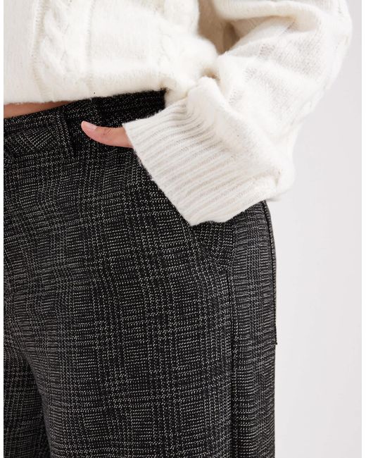 ASOS Black Curve Barrel Leg Trousers With Seam Detail