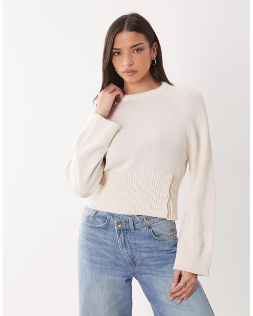 ASOS White – taillierter strickpullover
