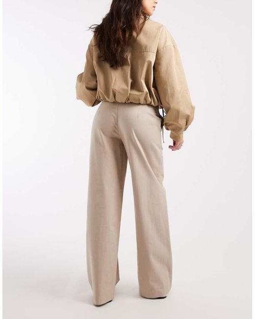 Mango Natural Teen Tailored Trouser With Tie Detail