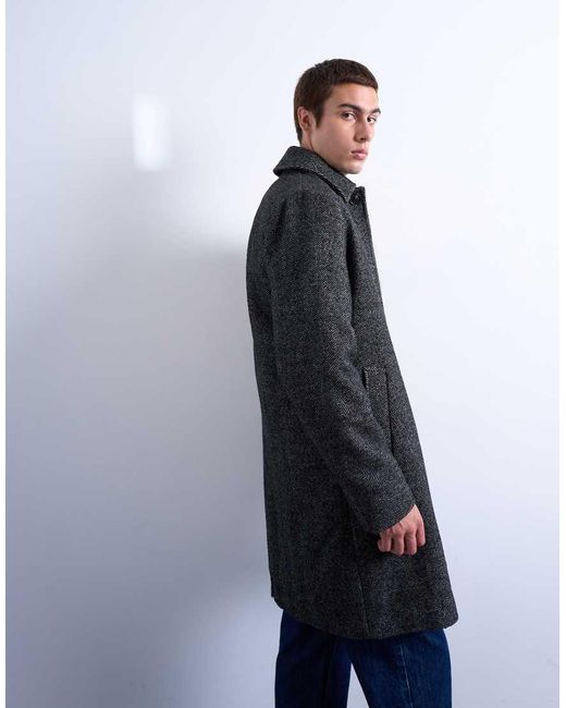 Cappotto di Topman in Black da Uomo