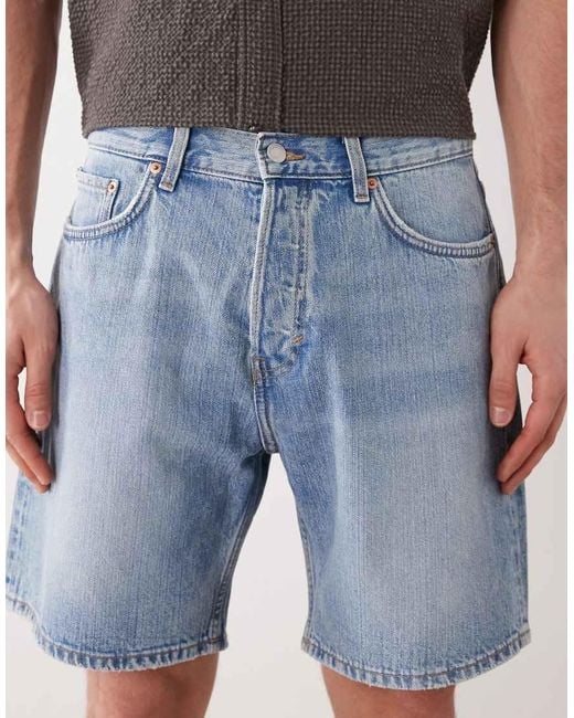 Weekday Gray Oversized Denim Shorts for men