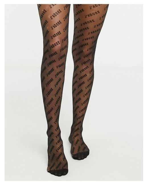 ASOS DESIGN pelerine tights in black