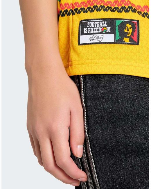 Adidas Originals Metallic Jamaica 26 X Bob Marley Home Jersey