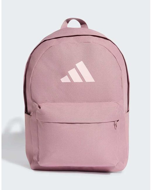 Adidas Originals Pink Classic 3 Bar Logo Backpack
