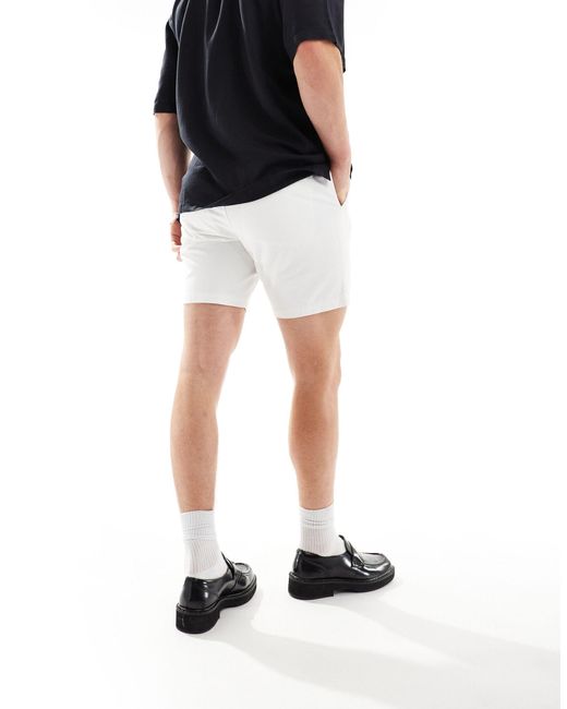 New Look Black Slim Chino Shorts for men