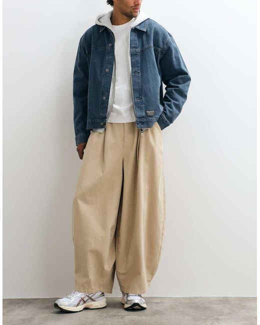 Collusion Blue Balloon Cargo Pants for men