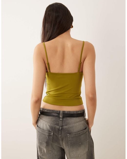ASOS Green – formendes cropped-camisole-top