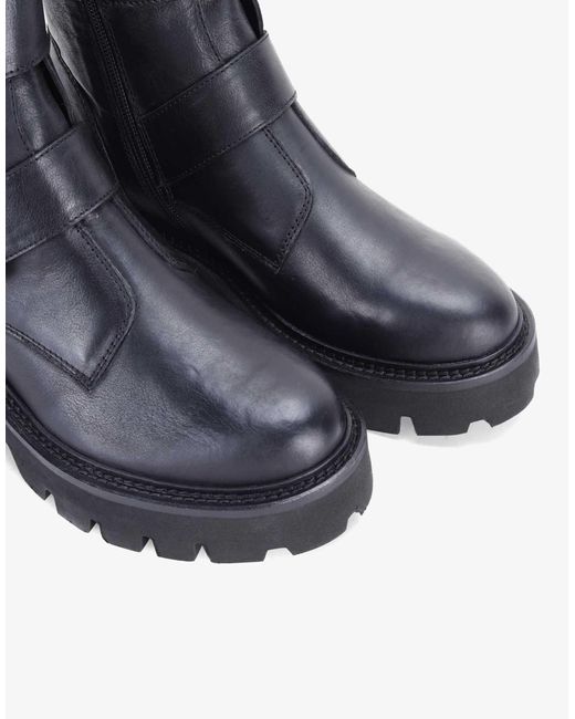OFF THE HOOK Blue – sutton mita – knöchelhohe lederstiefel