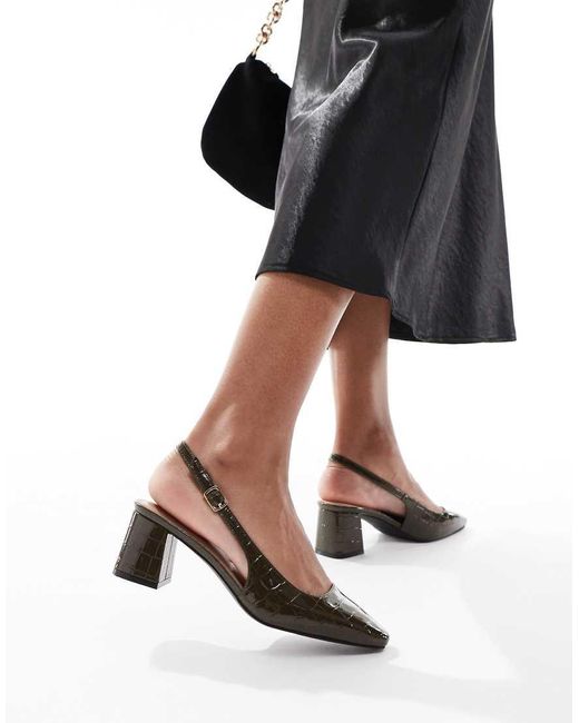 New Look Black Slingback Heeled Shoe
