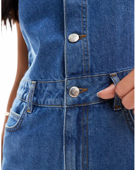 Miss Selfridge Blue – jeans-playsuit