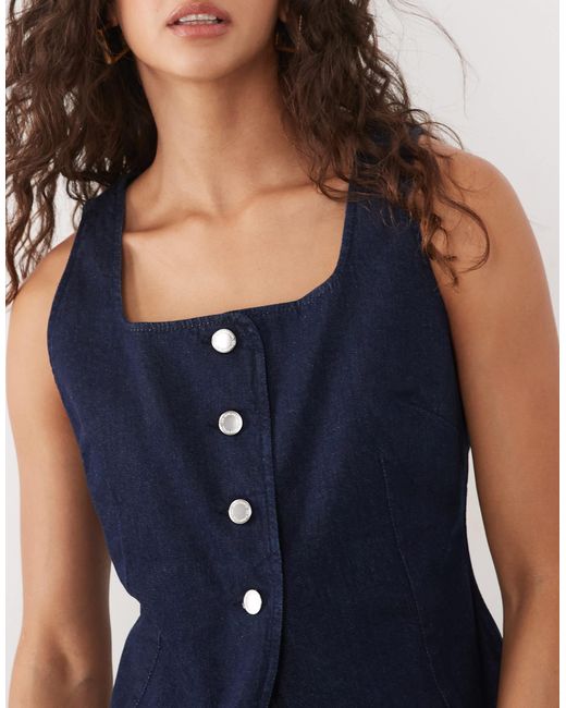 Avery - top d'ensemble en denim Mango en coloris Blue