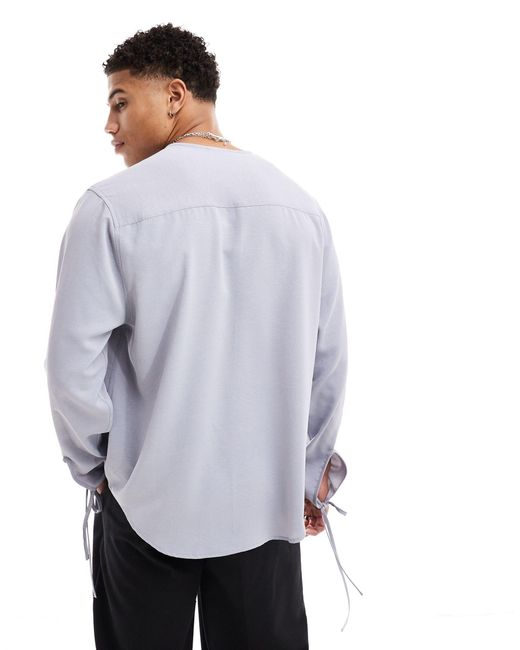 Camisa holgada con detalle ASOS de hombre de color White