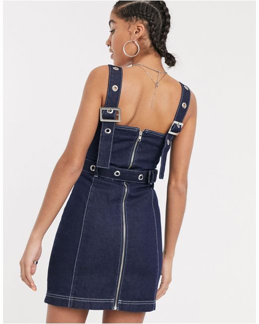 black denim dress with belt