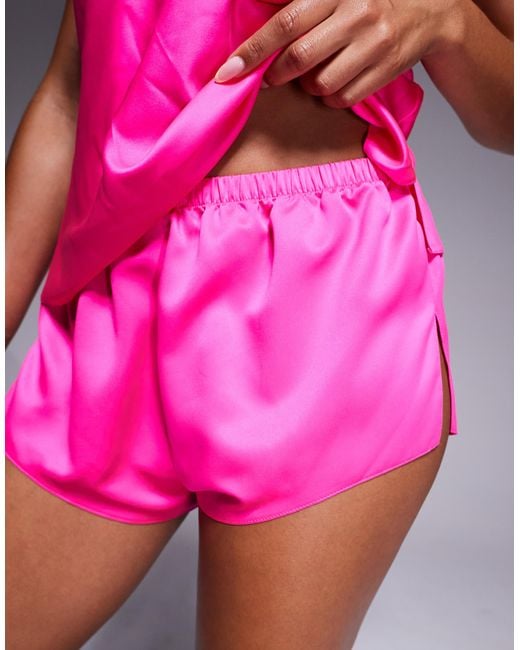 Ann Summers Pink – cerise – set aus satin
