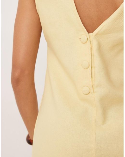 Pimkie Natural Linen Blend Sleeveless Mini Dress
