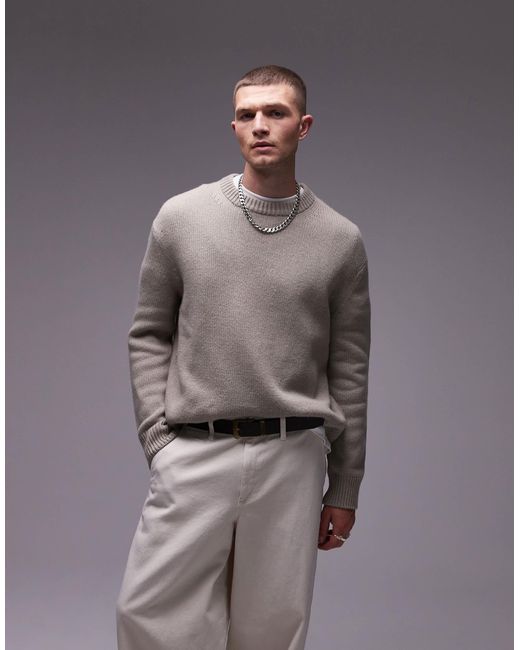 ARKET Gray Wool Blend Oversized Jumper for men
