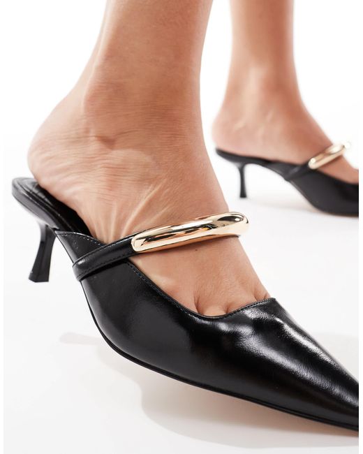 ALDO White Kalidda Pointed Toe Heeled Mule Sandal