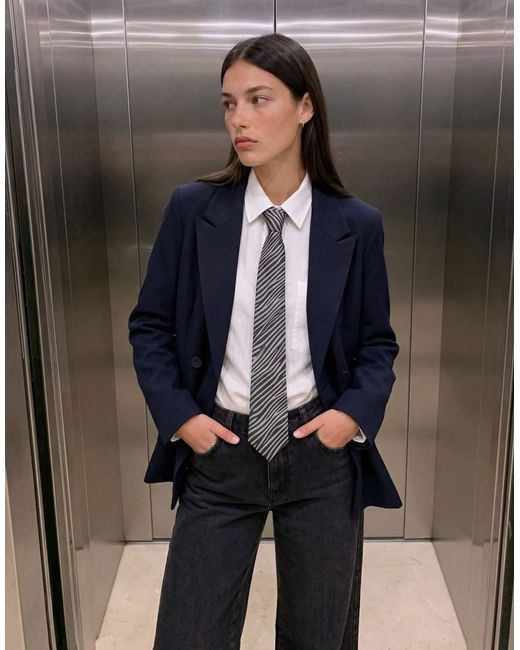 Vero Moda Blue Double Breasted Tailored Blazer Co-ord