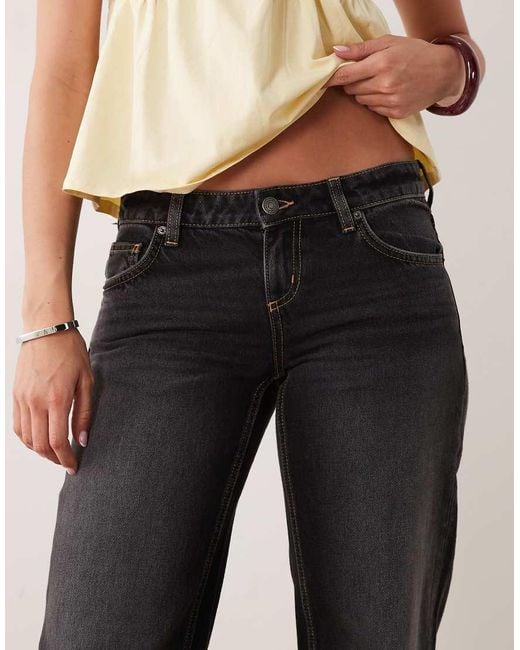 Cotton On Black Low Rise Straight Jean