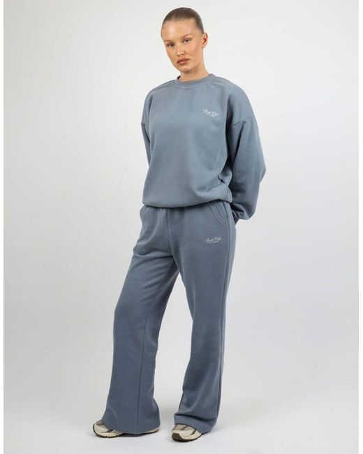 SIMMI Blue Embroidered Oversized Sweatshirt