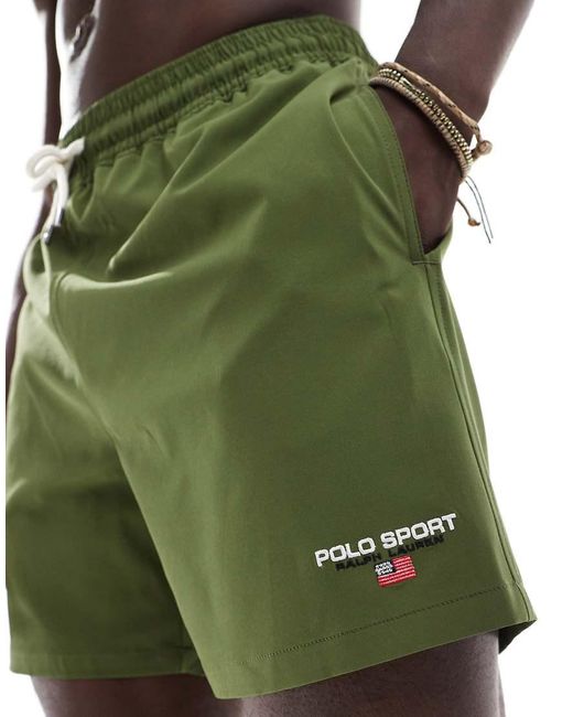 Polo Ralph Lauren Sports Capsule Swim Shorts in Green for Men Lyst UK