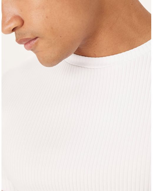 ASOS White Super Heavyweight Muscle Fit T-shirt for men