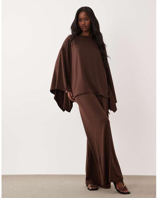 ASOS Brown Cape Style Top Co-Ord