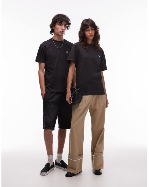 Vans Regular-Fit T-Shirt Met Logo Links Op De Borst in het Black