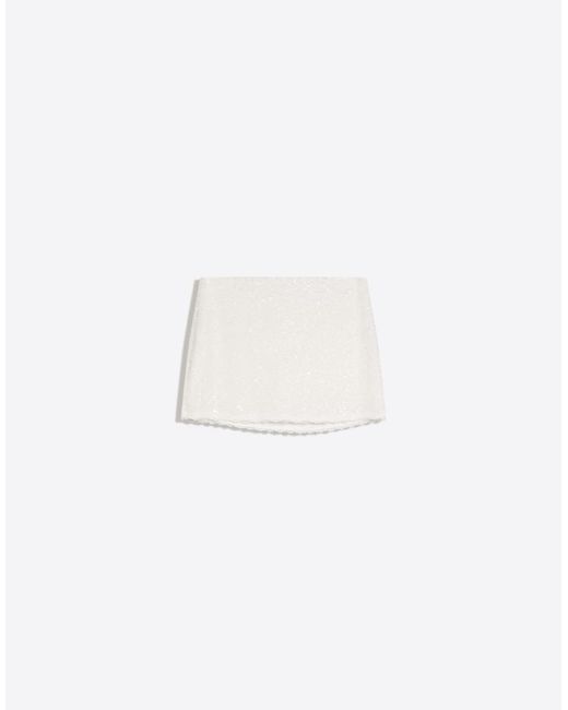Bershka Black Lace Sequin Mini Skirt