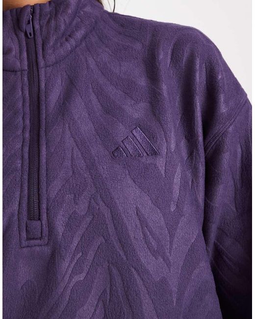Adidas Originals Purple Adidas Training Polar Fleece Pullover