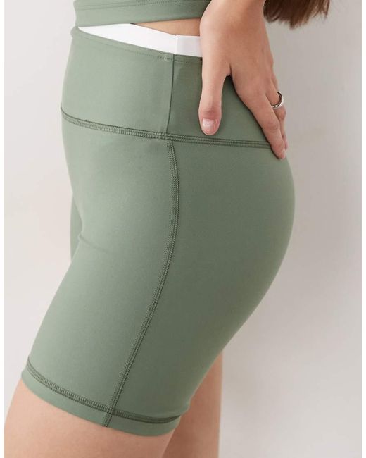 Abercrombie & Fitch Green Ypb Sculpting Workout Shorts Co-ord