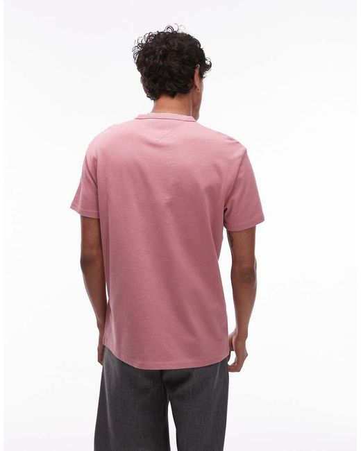Tommy Hilfiger Pink Tonal Badge T-shirt for men