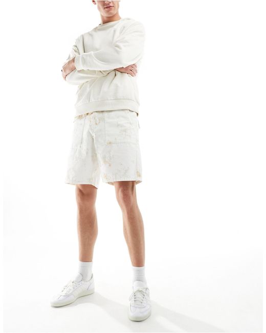Farah – shorts mit batikmuster in White für Herren