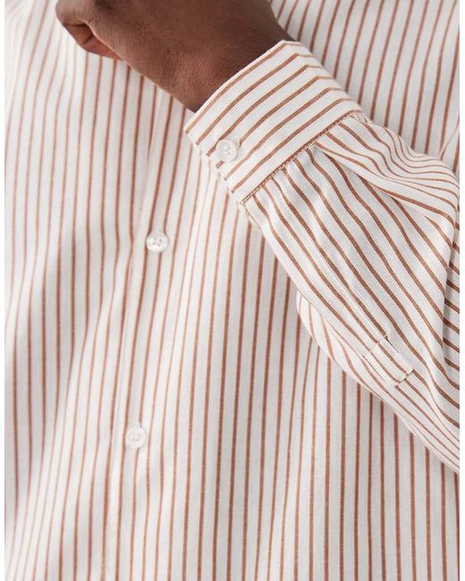 Aray Natural Long Sleeve Linen Look Shirt