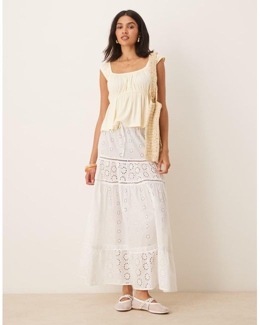 ASOS Natural Milkmaid Babydoll Swing Top