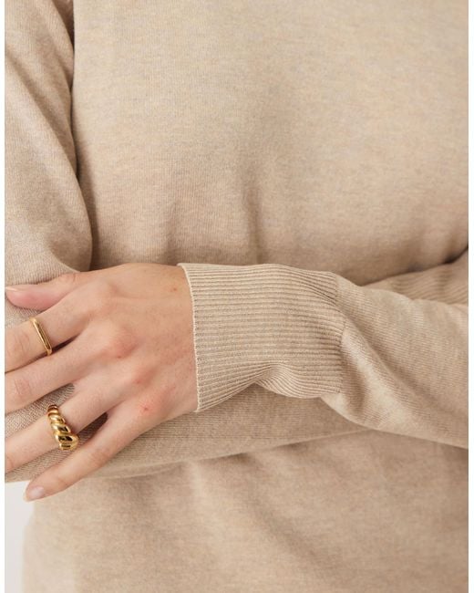 Pull ras JJXX en coloris Natural