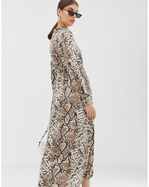 maxi snake print dress