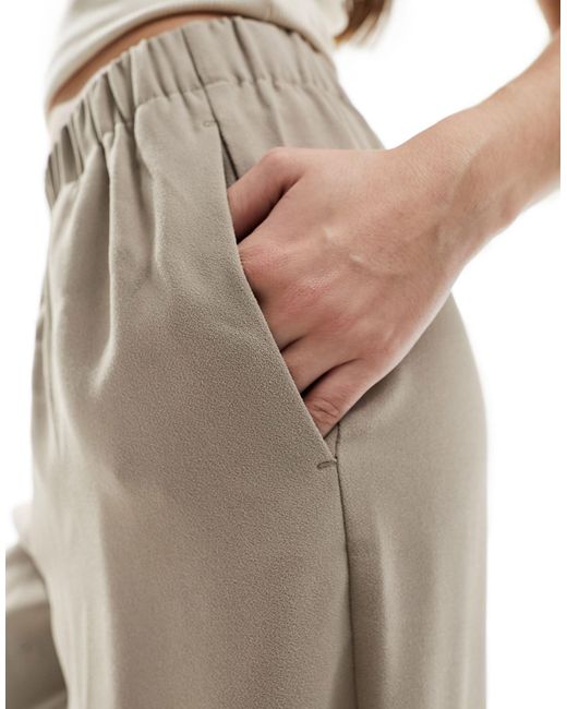 SELECTED Gray Femme High Waist Wide Fit Trousers