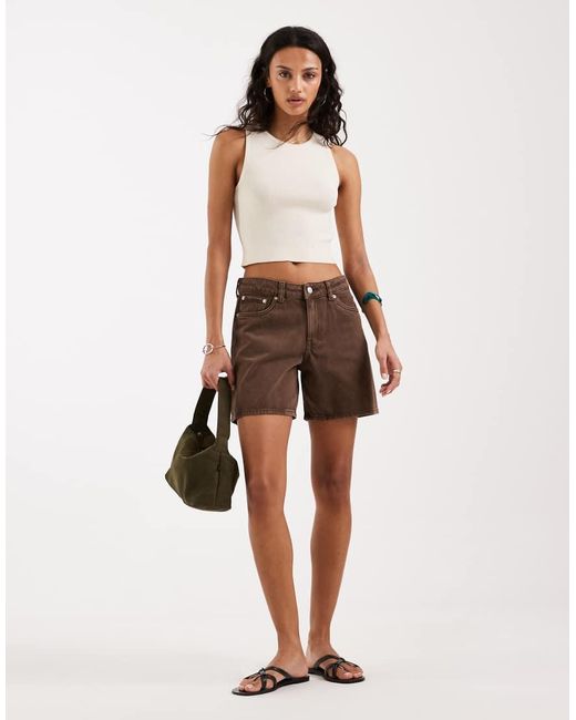 JJXX Brown Seville Loose Denim Shorts