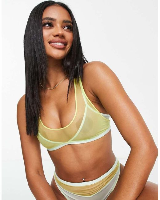 Calvin Klein Multicolor Ck One Pride Mesh Unlined Double Layer Bralette
