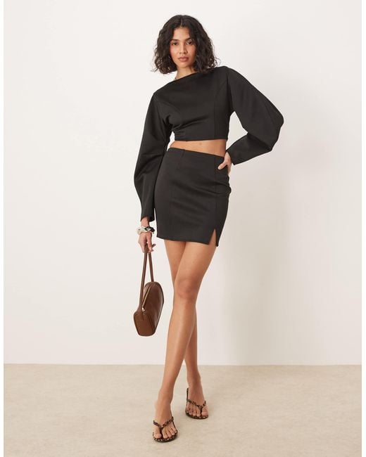 ASOS Natural – minirock aus material