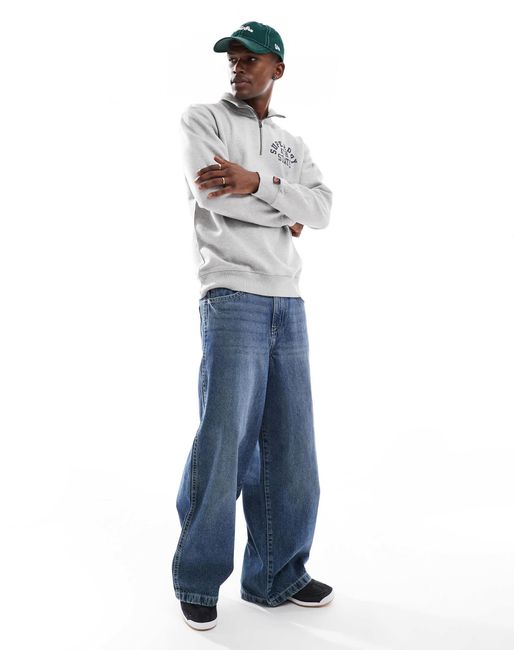 Superdry – athletic essentials – sweatshirt in Gray für Herren