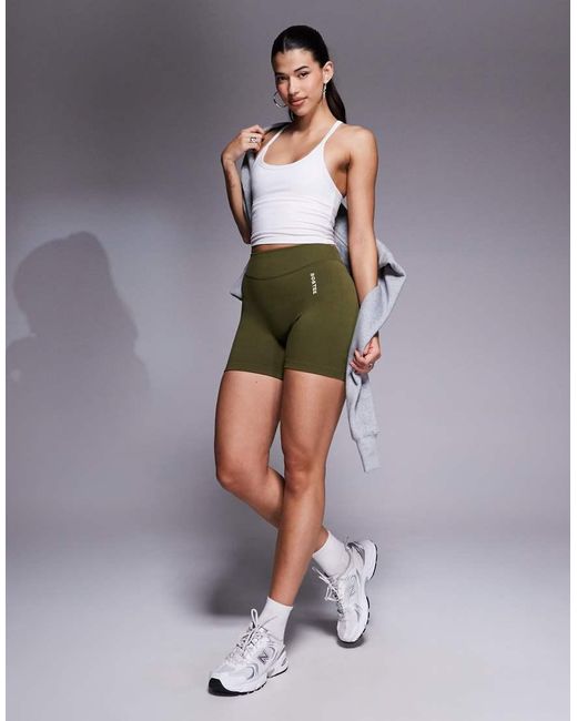 BO+TEE Gray Bo+tee Super Sculpt High Waist legging Shorts